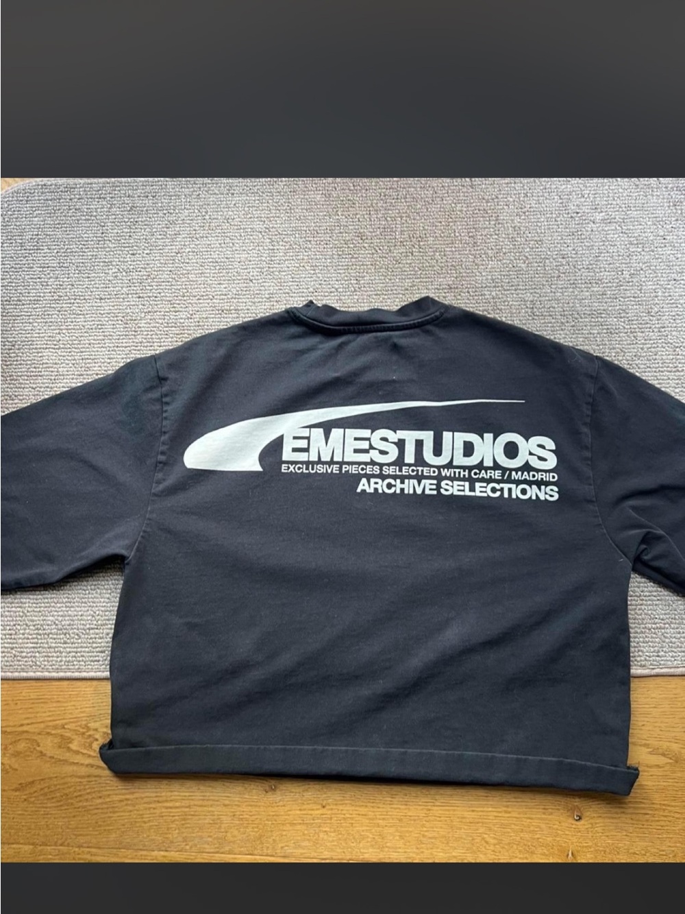 EME STUDIOS Black Graphic Back Logo Shirt